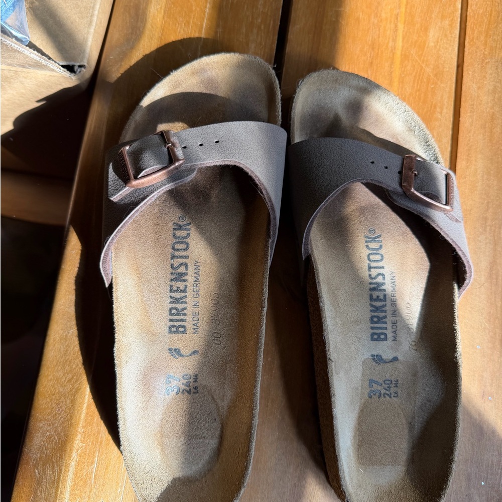 Birkenstock Tan Slip-On Sandals